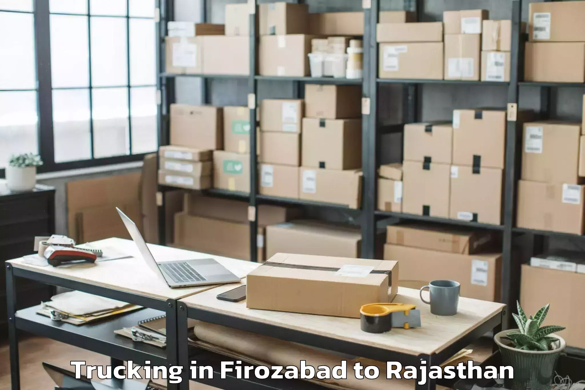 Book Firozabad to Baswa Trucking